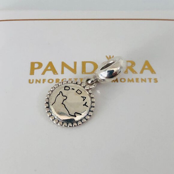 ✨🔥Pandora Dangle D-Day Normandy Landings Personalised Charm Map Charm - Picture 3 of 4